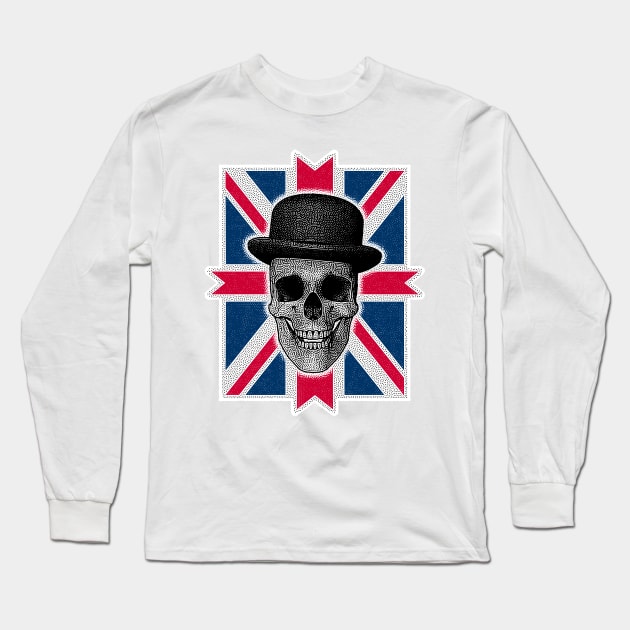 Skull British gentleman Long Sleeve T-Shirt by EnriqueV242